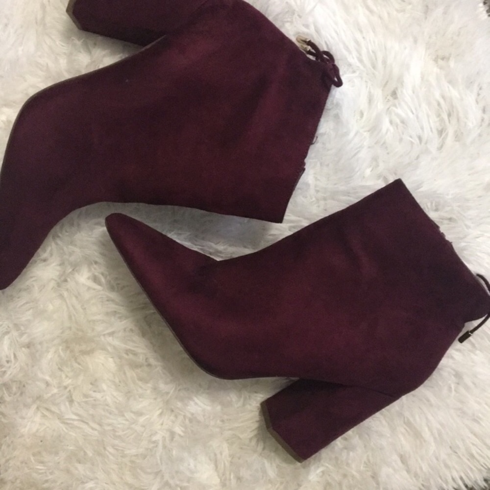 Wine Color Ankle Bootie